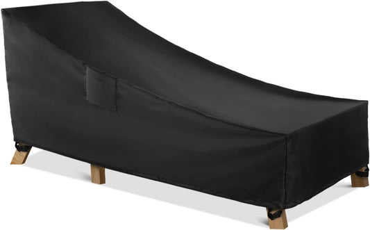 WLEAFJ Patio Chaise Lounge Cover Waterproof, 78L X 34W X 32H Inch