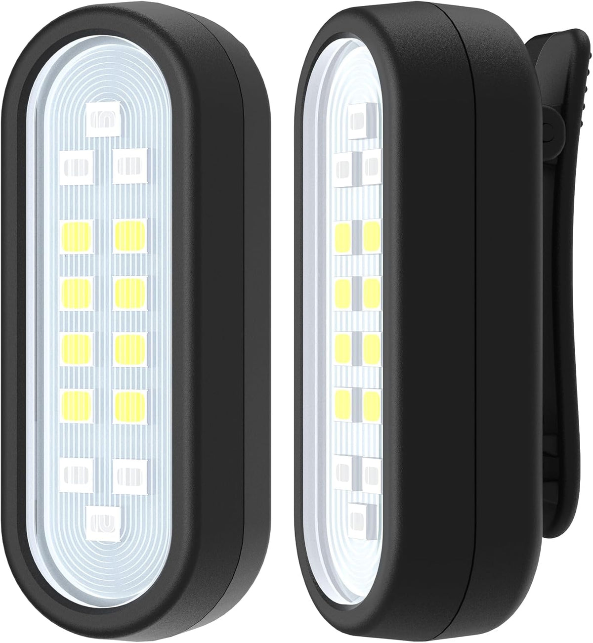 2 PCS Clip Running Light, Rechargeable Clip-On Flashlight for Night Walking