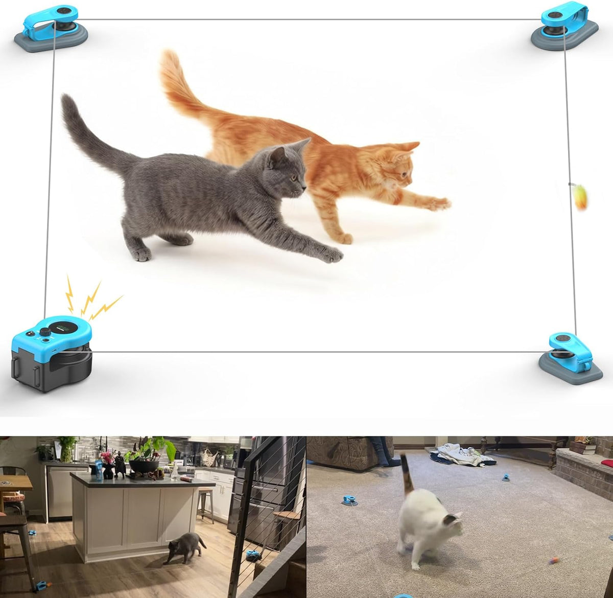 Interactive Cat Toys for Indoor Cats Chasing Running Hunt Instinct Exercise