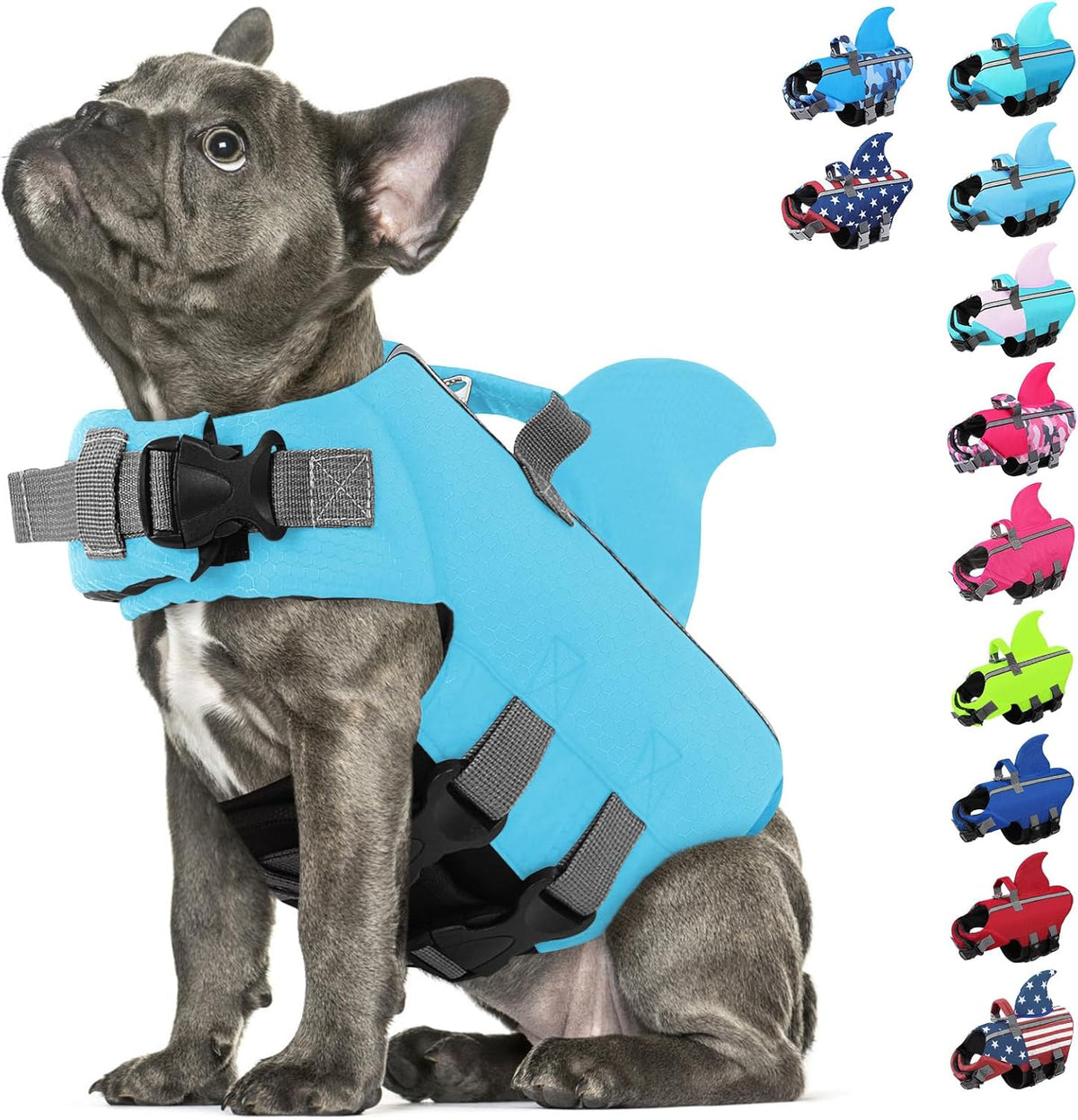 Dog Life Jacket, Small Dog Shark Life Vest for Swimming