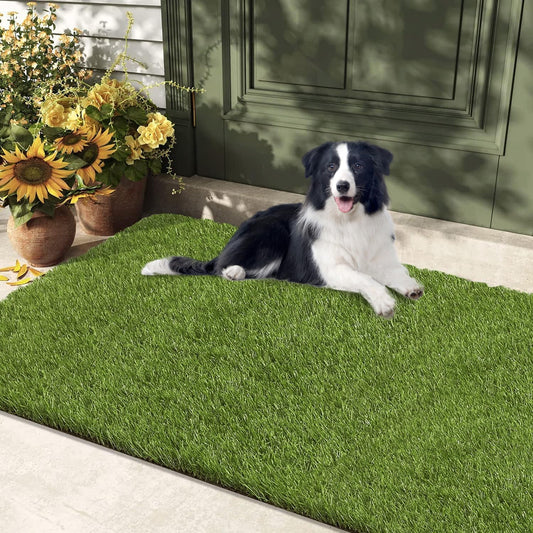 HEBE Fake Grass Turf Rug 20''X30'', Dog Grass Pee Pad for Potty Training
