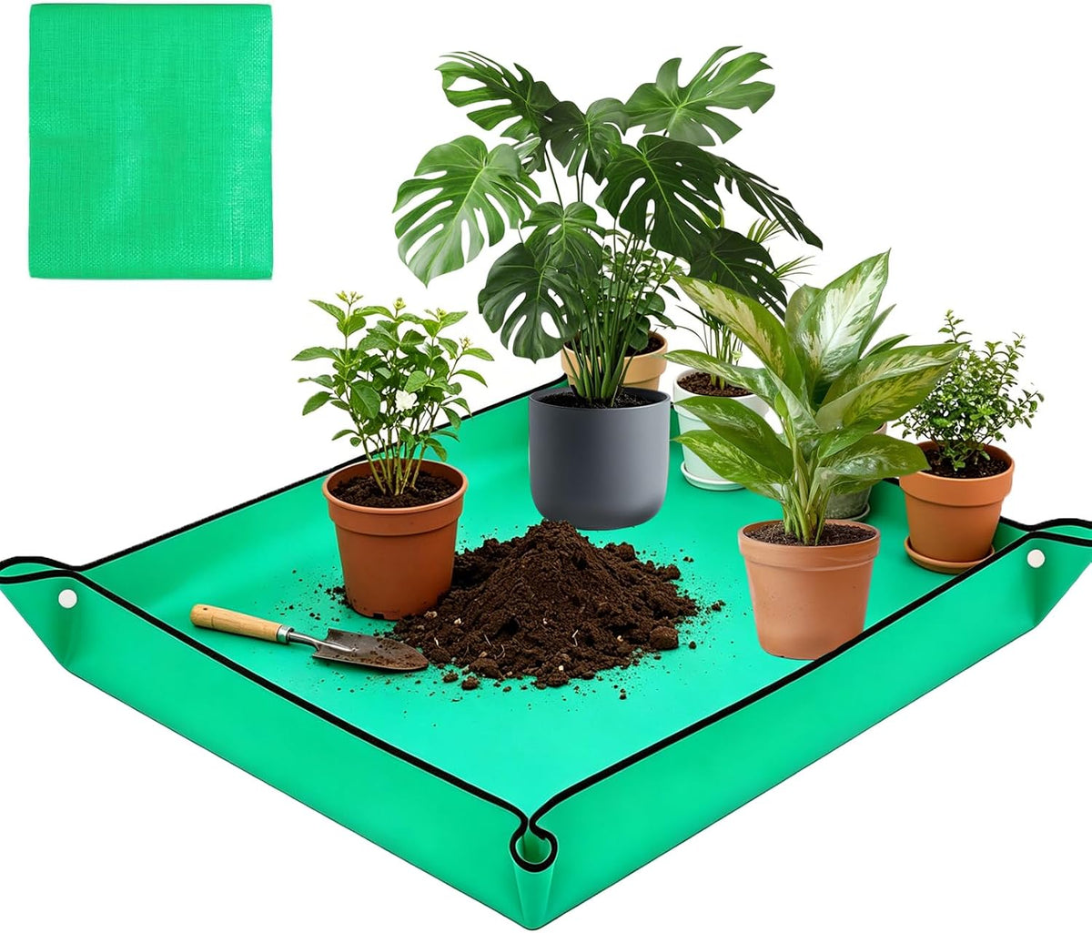 59" X 59" Extra Large Repotting Mat, Thickened Foldable Gardening Mat