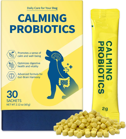 Doctor by Calming Probiotics for Dogs, Canine Anxiety & Stress Relief Supplement, Dog Gut Health & Digestion Support for Diarrhea, Constipation, 30 Granule Sachets