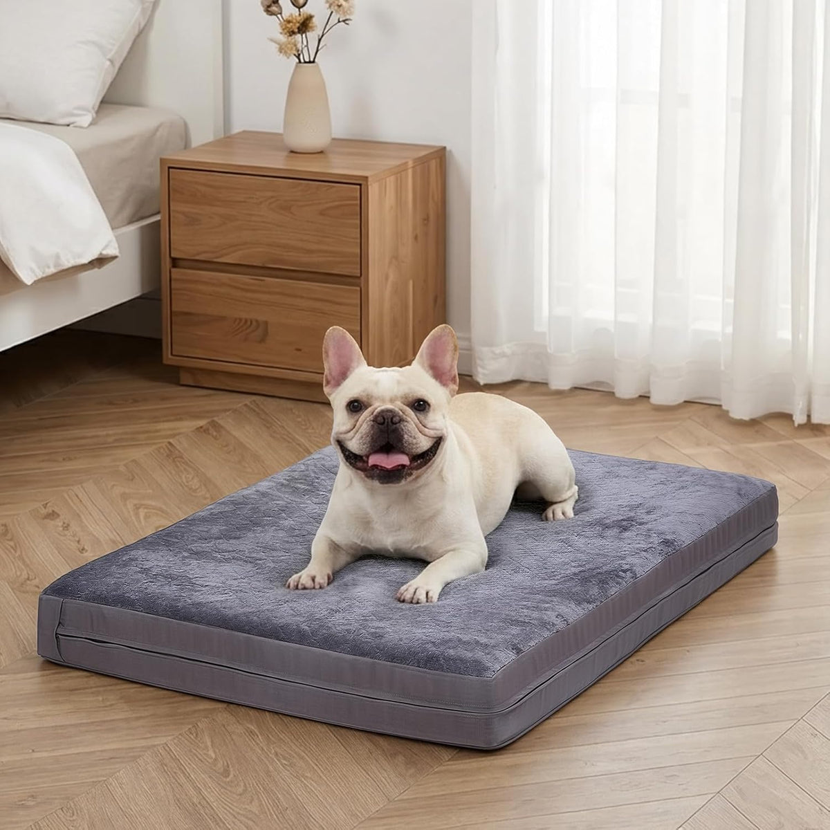 Waterproof Dog Crate Bed Pad, Washable Reversible Outdoor Wipeable Dog Bed