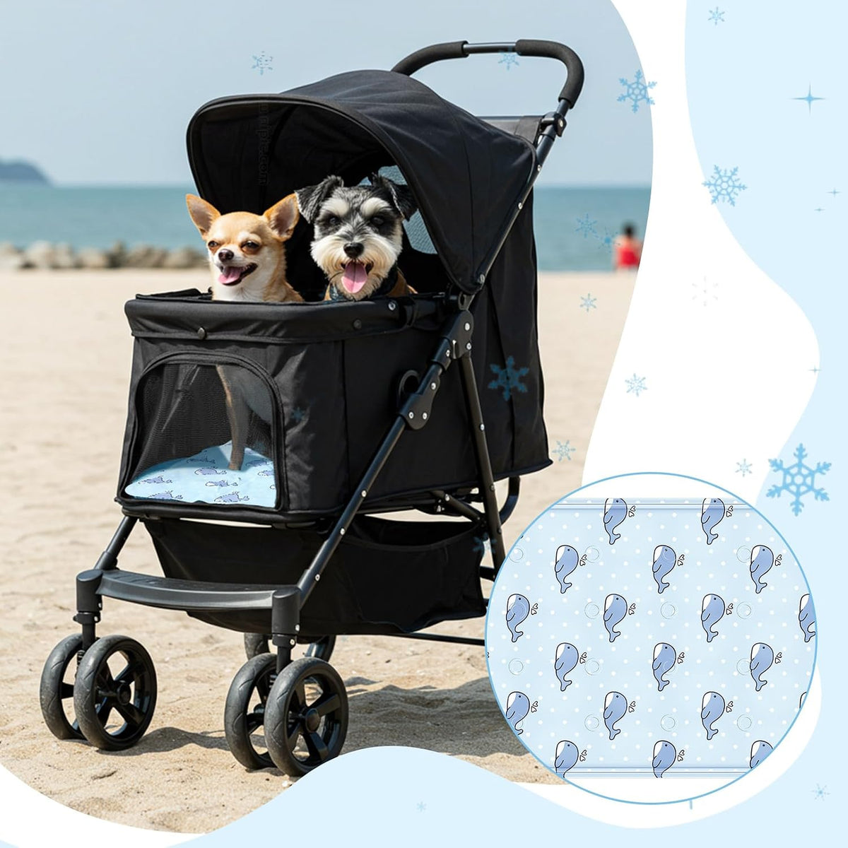 Nuanchu Pet Cooling Mat, Whale, 11.81 X 19.69 Inches, 1 Pcs