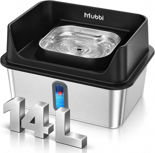 Dog Water Fountain for Large Dogs - 3.7Gal/14L Pet Water Fountain
