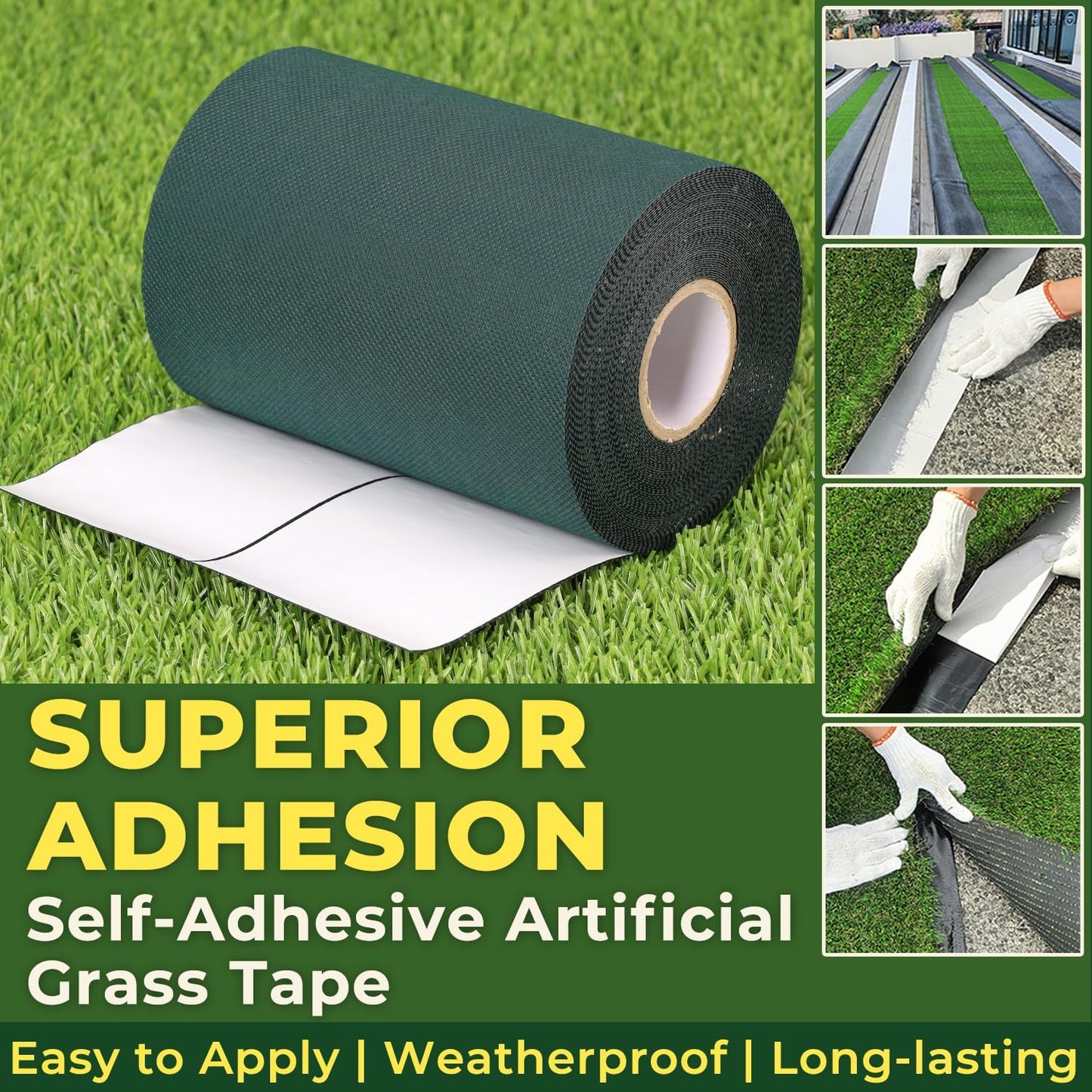Self-Adhesive Artificial Grass Turf Seam Joining Tape 6" X 16'