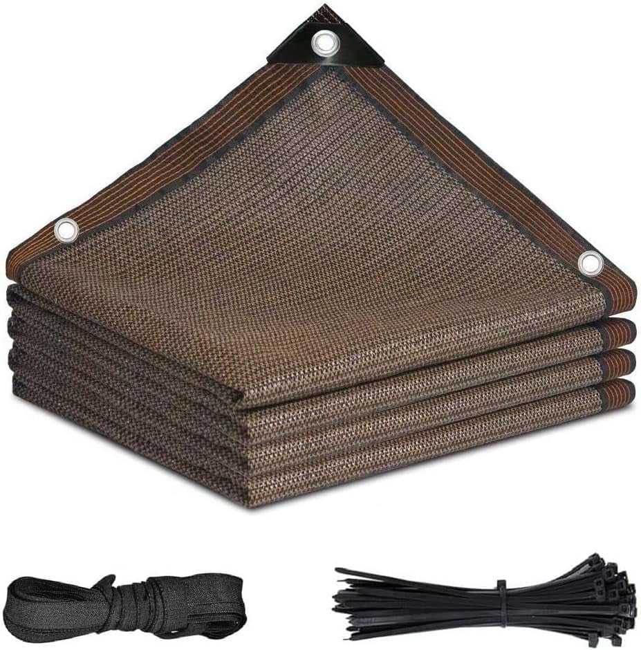 Sun Shade Cloth Shade Sail 8'X8' 80% UV Block HDPE Fence Privacy Screen Balcony Shade Fabric Rectangle Outdoor Canopy Patio Sunshade Awning Cover for Backyard Garden Porch Deck