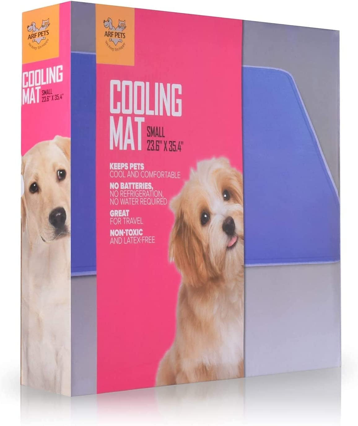 Arf Pets Dog Cooling Mat - Solid Gel Self-Cool Pad | Durable & Non-Toxic