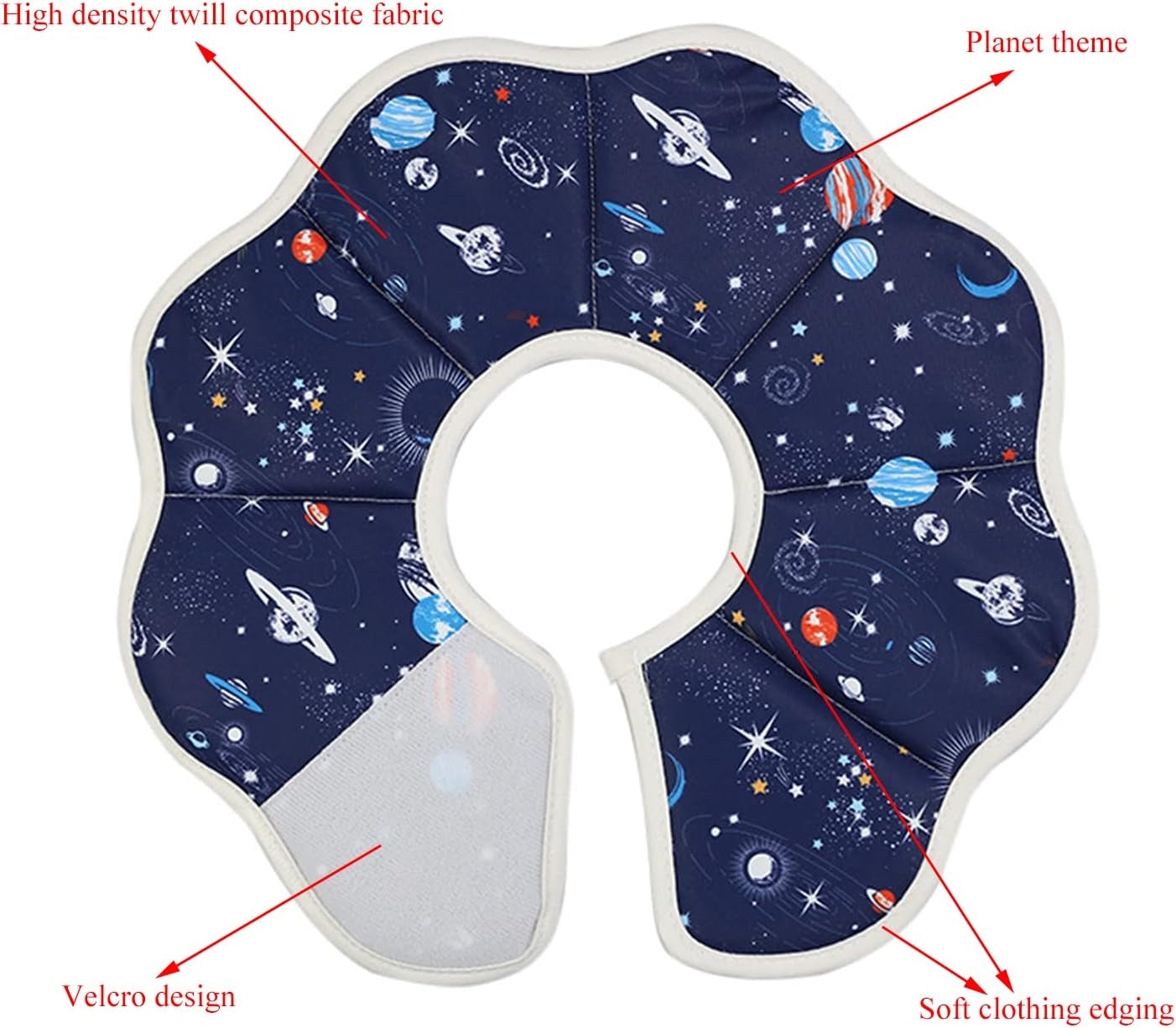 Soft Cat Cone, Adjustable Recovery Collar after Surgery to Prevent Licking Wound, Protective Cat Neck Cone, Comfortable Pet Elizabethan Collar for Cats Kittens and Puppies (S)