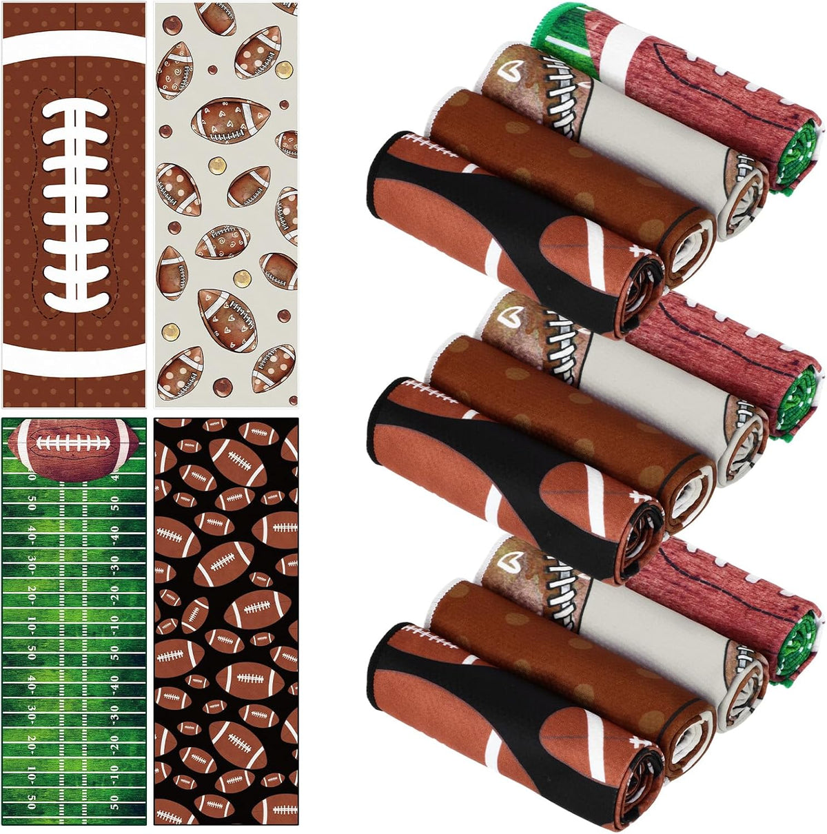 Tudomro 16 Pcs Sports Cooling Towels 30" X 9", Football