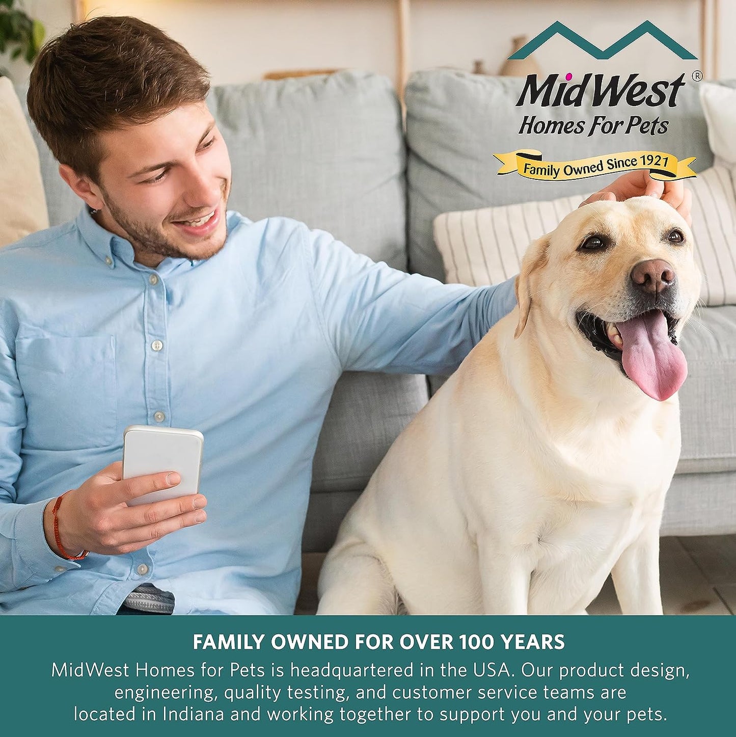 Midwest Homes for Pets Double Door 30-Inch Dog Crate Kit, Bundle Includes a Two-Door Cage, Matching Gray Bed and Crate Cover, for Medium-Sized Breeds