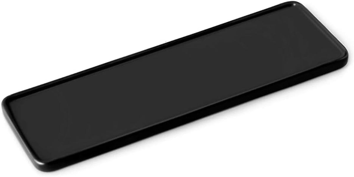 10" Bathroom Trays Ceramic Vanity Tray for Bathroom Rectangle Soap Trays Porcelain Dispenser Organizer for Kitchen Bathtub Counter, Black