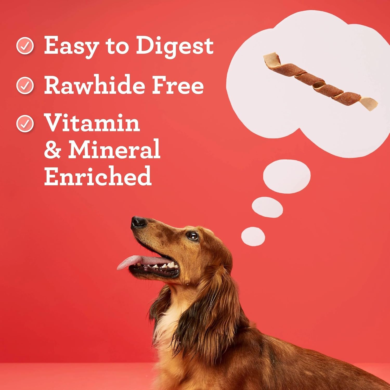 Dreambone Spirals Variety Pack Chews for Dogs, Treat Your Dog to Easy-To-Digest Rawhide-Free Chews Made with Chicken, Beef or Pork, 18 Count