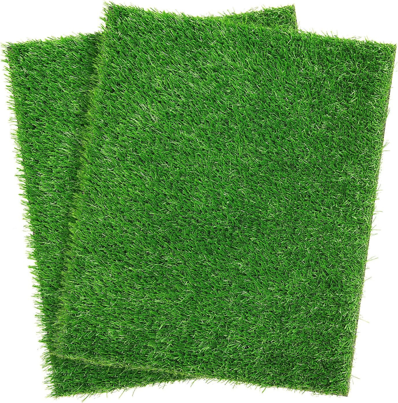 Artificial Dog Grass Pee Pad 20”X 25” 2 Pack, Grass Pad for Dogs Indoor Potty Training, Replacement Turf for Puppy, Washable Reusable Realistic Fake Grass Mat for Apartment, Balcony
