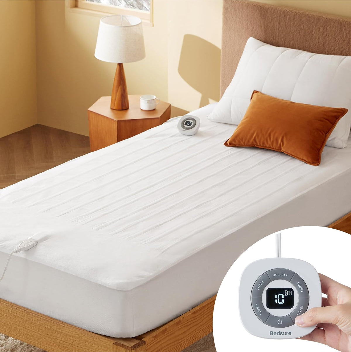 Bedsure Heated Mattress Pad Full, Fast Heating Electric Bed Warmer 54"X75"