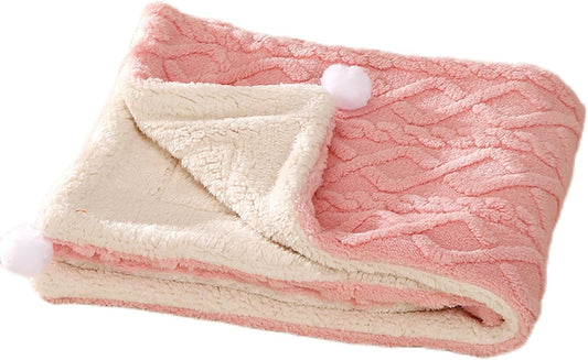 Premium Soft Dog Blanket Washable Puppy Essentials Dog Product Cat Kitten Calming Blankets Throw for Medium Small Dogs Pet Dog Gifts-Pink-Xl