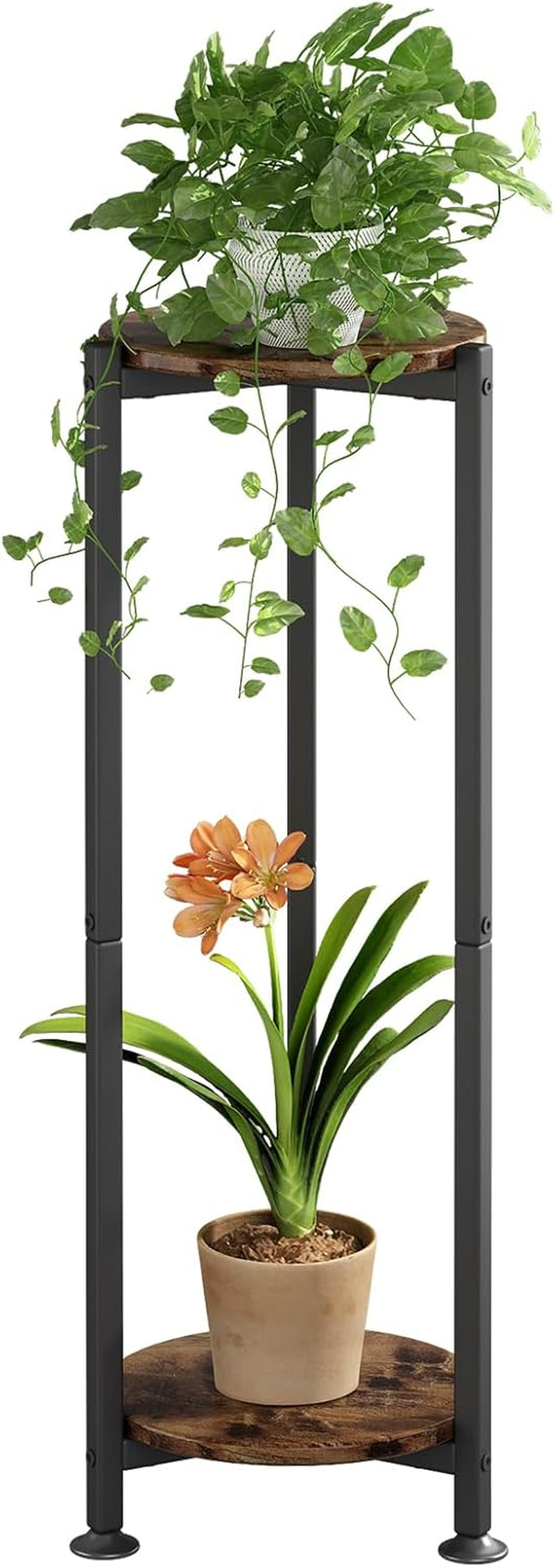 2 Tier Plant Stand Indoor Corner Tall round Shape Plant Shelf