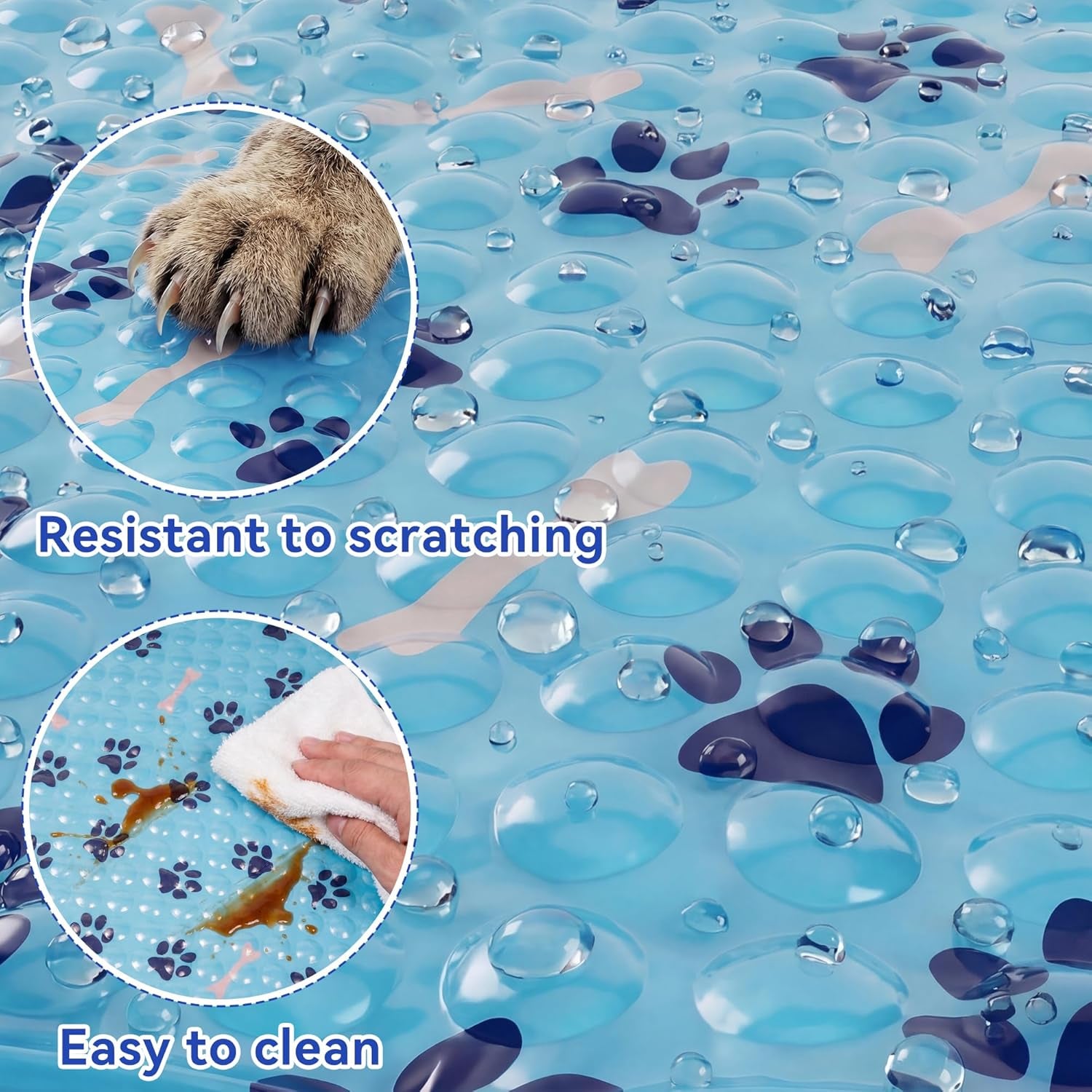 Pet Cooling Gel Pad with Patent Technology, 20In Dog Cooling Mat for Summer, Self-Cooling Mat for Medium/Small Dogs, Non-Slip Waterproof Durable Mat for Dog Beds, Car, Indoor & Outdoor Use