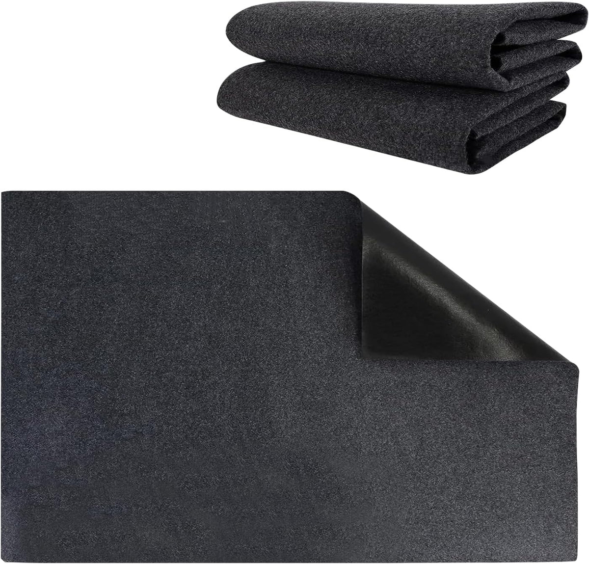 Car Garage Floor Mat, Absorbent Oil & Water Resistant Flooring Carpet, 35" X 60" Cuttable Non-Slip Protection Rug, Foldable Maintenance Mat for Cars Motorcycles (Dark Gray)