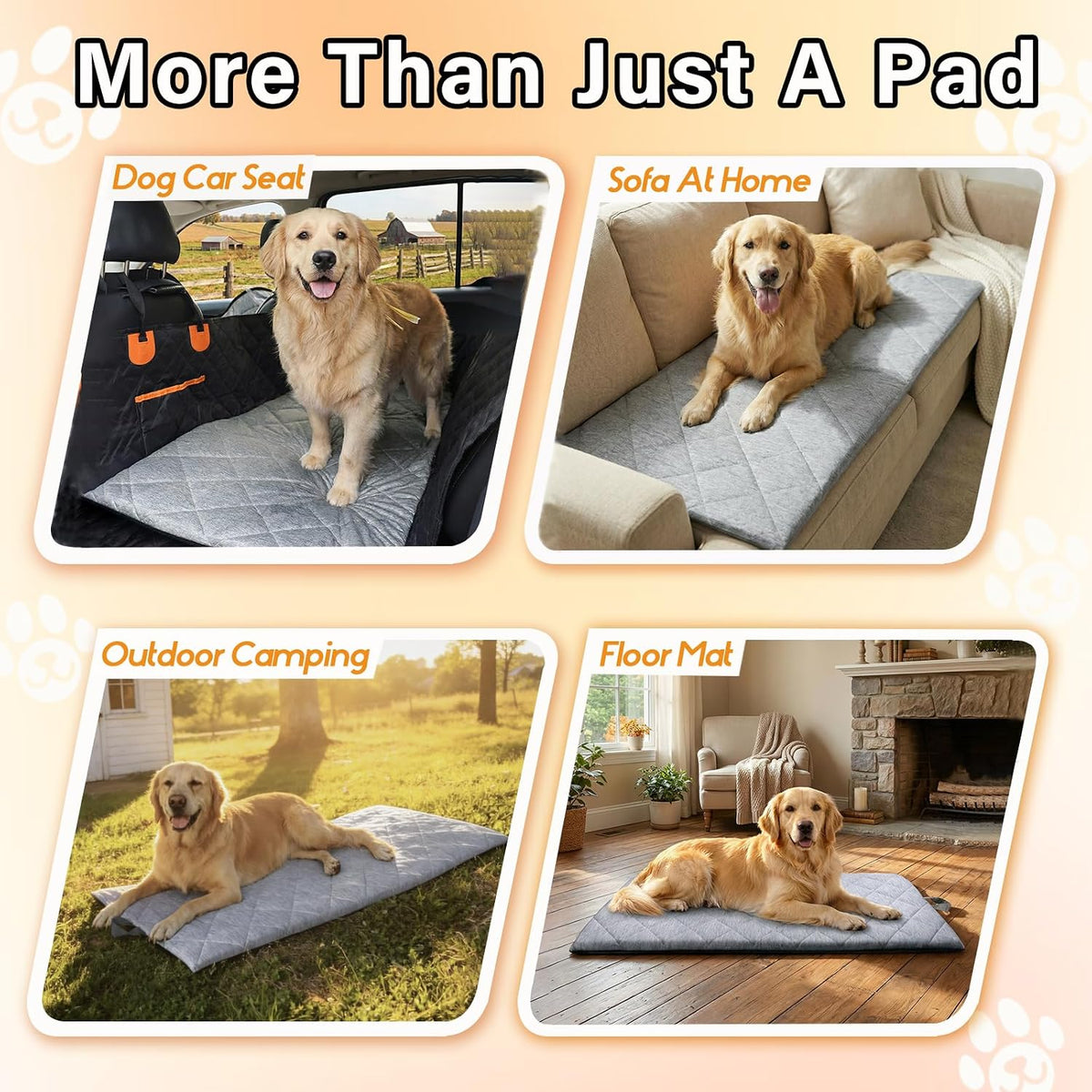 Joyblooms Dog Bed for Car Back Seat Dog Bed Cooling Dog Mat for Car Pet Mat,Gray