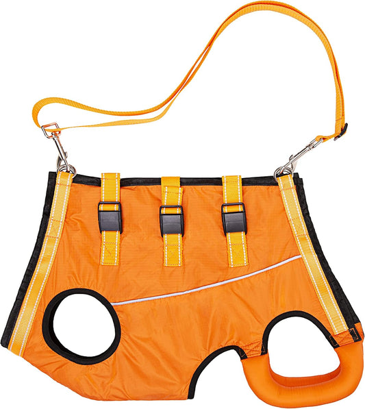 Dog Lift Harness Lightweight, Dog Full Body Support & Rehabilitation Sling Lift Adjustable Straps with Handle for Old, Disabled, Joint Injuries, Loss of Stability Dogs Walk (Small, Orange)