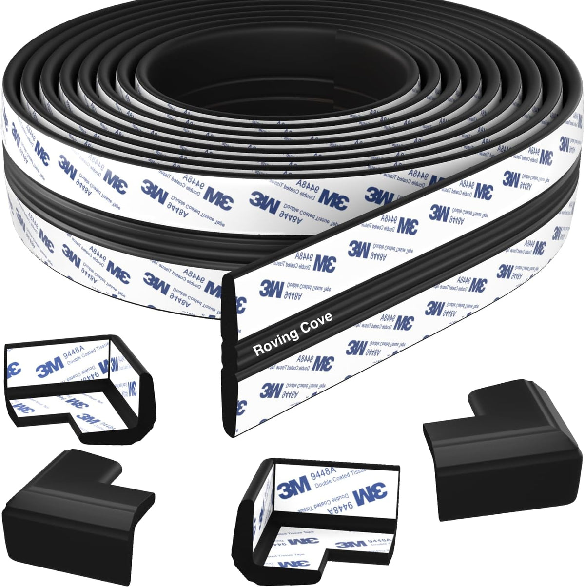 Roving Cove Furniture Edge Corner Protector, I-Shape 15Ft Edge 4 Corners