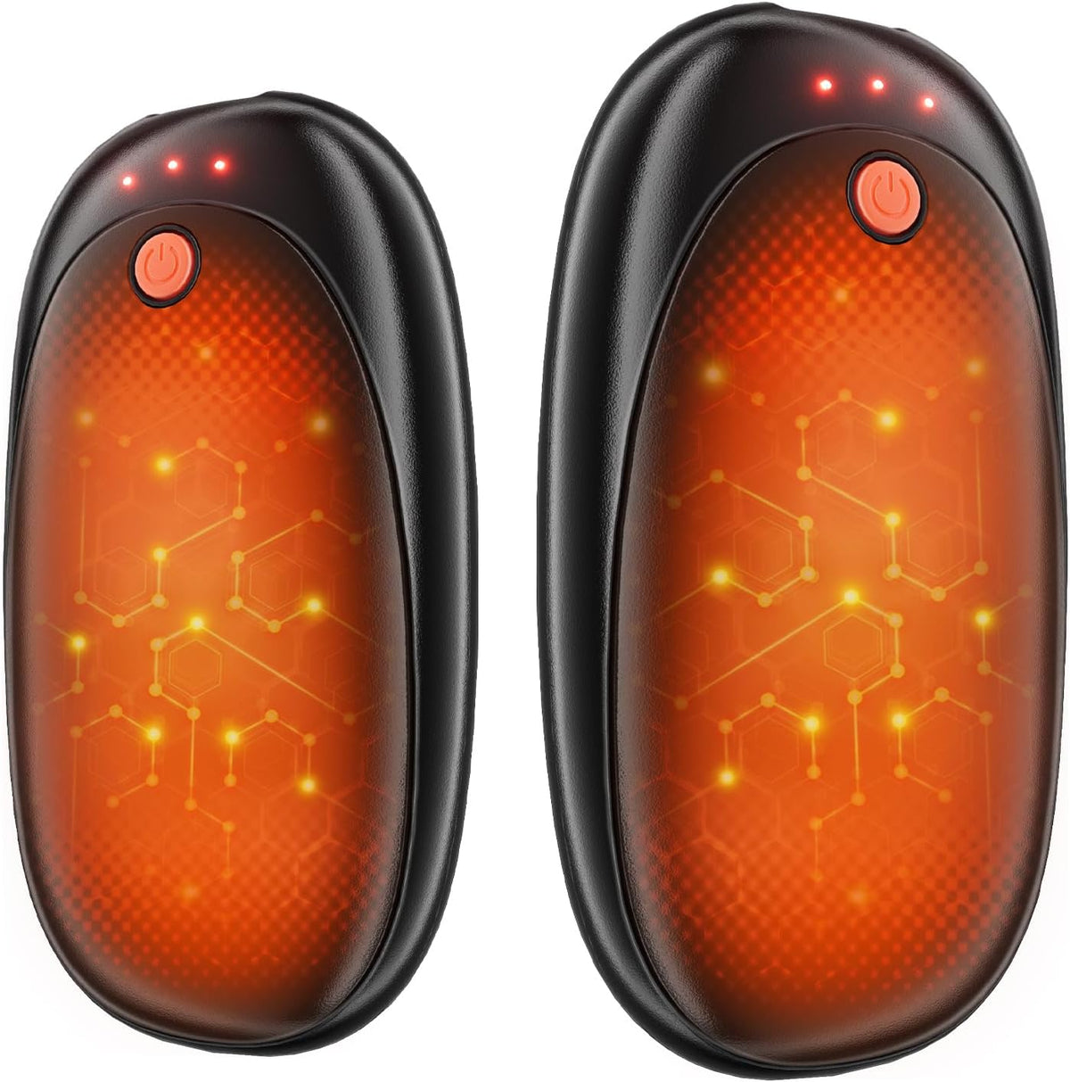 AI Hand Warmers Rechargeable 2 Pack, 6000Mah Portable Pocket Heater with 20H Long-Lasting Heat, Fast-Heating Rechargeable Hand Warmer Stocking Stuffer for Men and Women
