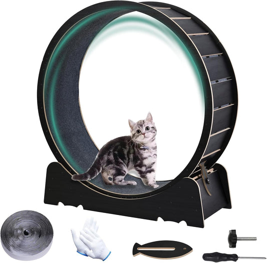 Large Cat Exercise Wheel 40 Inch Treadmill Exerciser for Indoor Cats Love Kitty Running Toy Walking Training for Fitness Weight Loss Device Suitable for Most Cats Physical Exercise