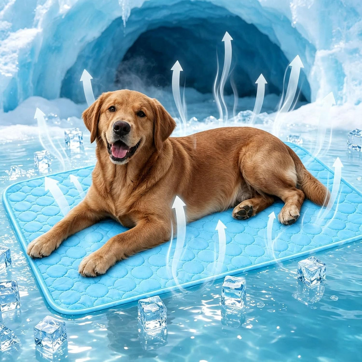 Cooling Mat for Dogs,Portable & Durable Cooling Pad for Dog(Blue,Xl)