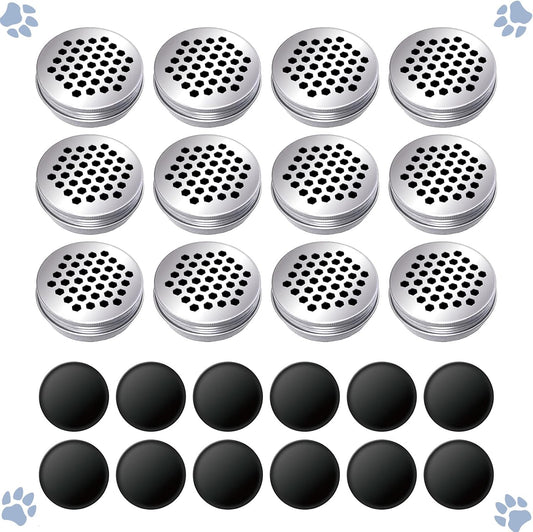 12 Pack Dog Pet Scent Training Box,Magnets Dogs Cat Scent Work Tins,Dog Nose Work Containers, Smell Metal Kit for Dogs Training, Pet Aluminium Tins