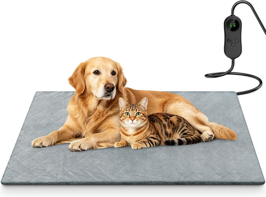 Heated Dog Bed for Pet/Cats/Dogs, Cat Heating Pad Indoor (28" X 47")