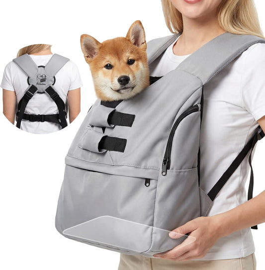 Dog Carrier Sling for Small Dogs, Front Dog Carrier Backpack with Adjustable Fit, Hands-Free Pet Sling Carrier with Removable Washable Mat, Padded Shoulder Straps & Waist Support for Puppies and Cats
