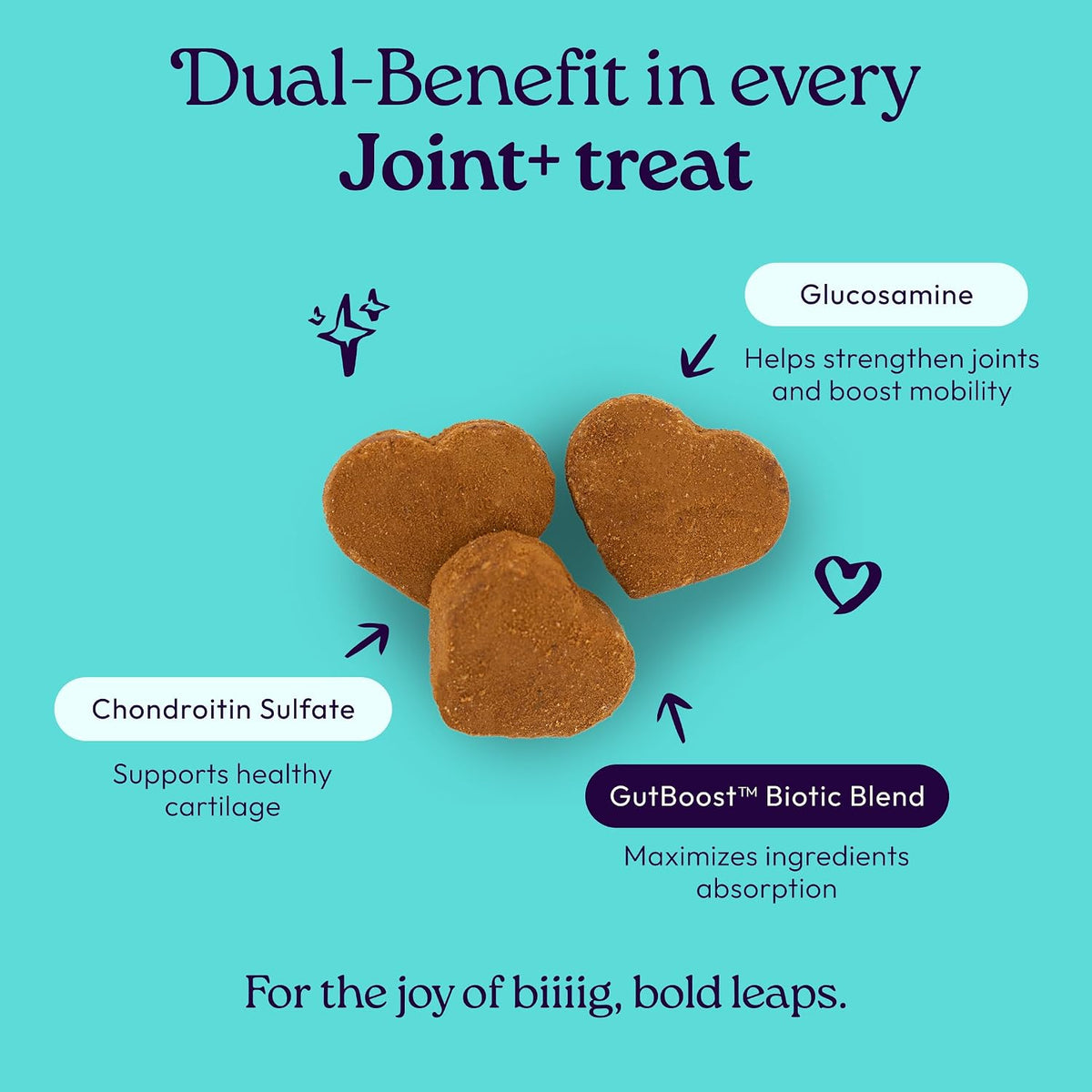 Welljoy Joint Dog Treat + Glucosamine, Chondroitin, Gutboost, 30Ct