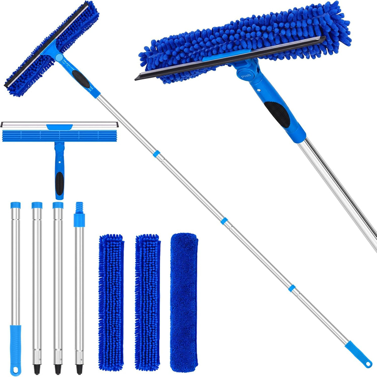 67" Professional Window Cleaning Kit, 14" Wide Squeegee