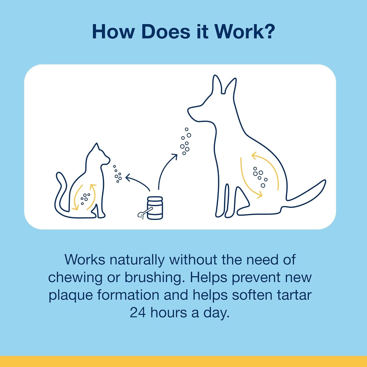 Proden Plaqueoff Powder for Pets - Cat & Dog Breath Freshener - Plaque & Tartar Remover for Pet Oral Care - 60G