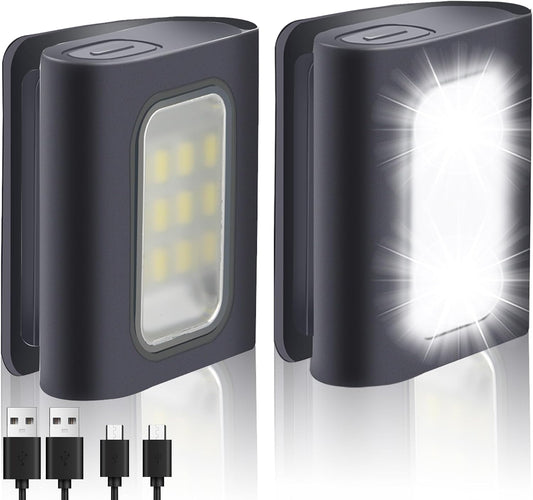 Innofox Running Light, 2Pack Reflective Running Gear for Runners, USB Rechargeable LED Light, Clip on Running Lights with Runners and Joggers for Camping, Hiking, Running, Outdoor Adventure