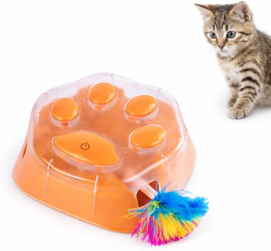 Interactive Cat Toys for Indoor Cats & Kittens, Bird Sound Feather Toy