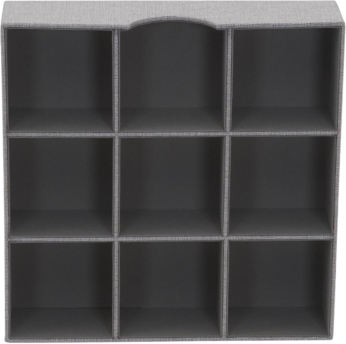 Household Essentials Grey 728-1 Deep 9 Section Drawer Organizer Box for Storage 12 in X 3.13