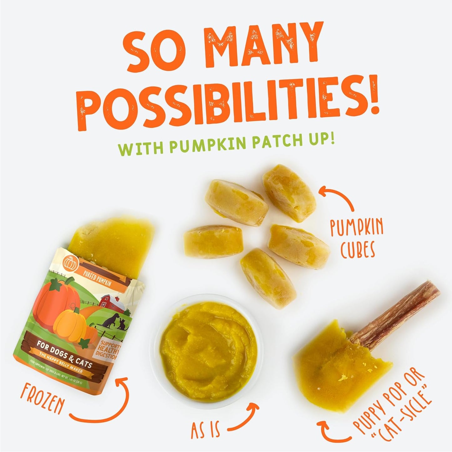 Weruva Pumpkin Patch Up! Pumpkin Puree Pet Food Supplement for Dogs & Cats, 1.05Oz Pouch (Pack of 12)