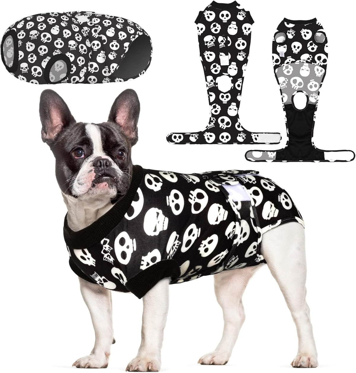 Cutebone Dog Surgery Recovery Suit Cat Surgical Onesie Female Body Suits Male Prevent Pet from Licking Wounds SSF05L
