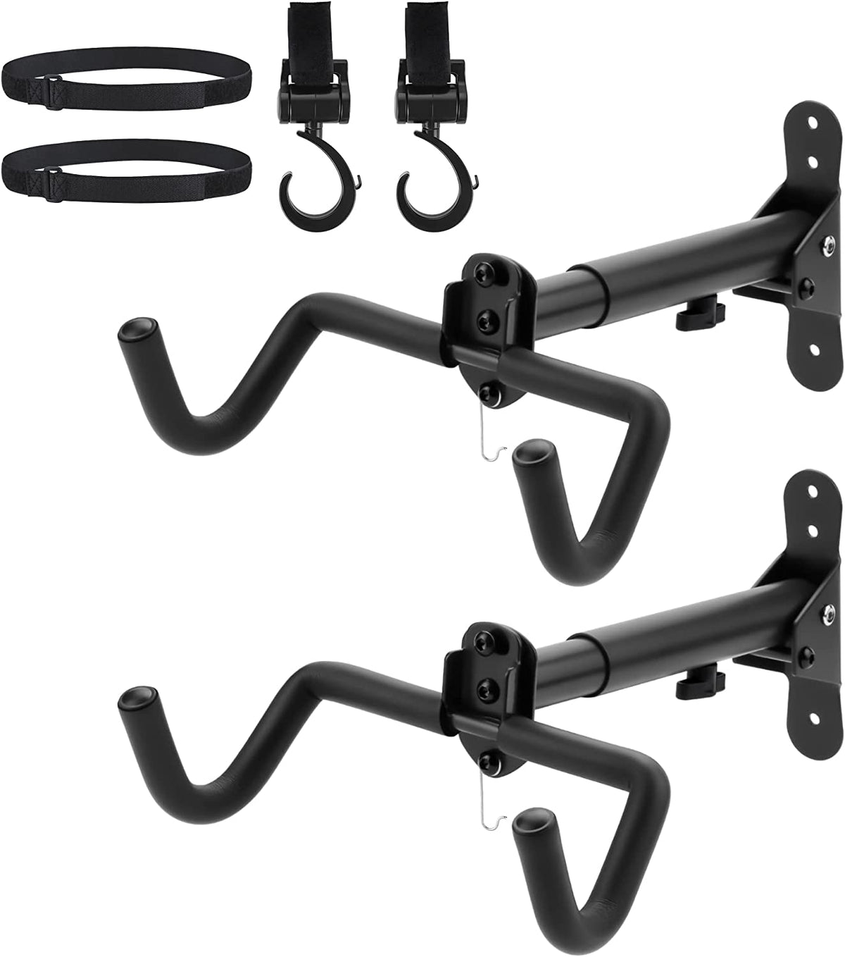 2PACK Bike Rack Garage Bike Wall Mount Bicycle Wall Hanger Bike Hook Bike Storage Rack for Indoor Storage Bike Horizontal Hanger Bicycle Wall Mount Bicycle Wall Rack