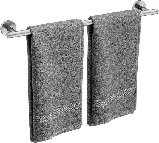 Brushed Nickel Towel Bar, 24 Inch Bathroom Towel Rack Modern Bathroom Decor