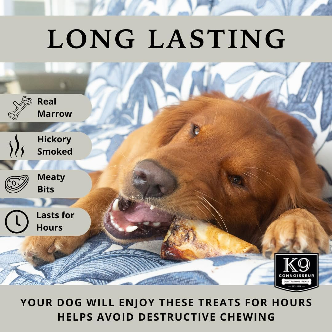 K9 Connoisseur Beef Marrow Dog Bones Long Lasting for Aggressive Chewers - USA Made Single Ingredient Dynamo Bone for Small and Medium Dogs Upto 50 Pounds - 3 Pack