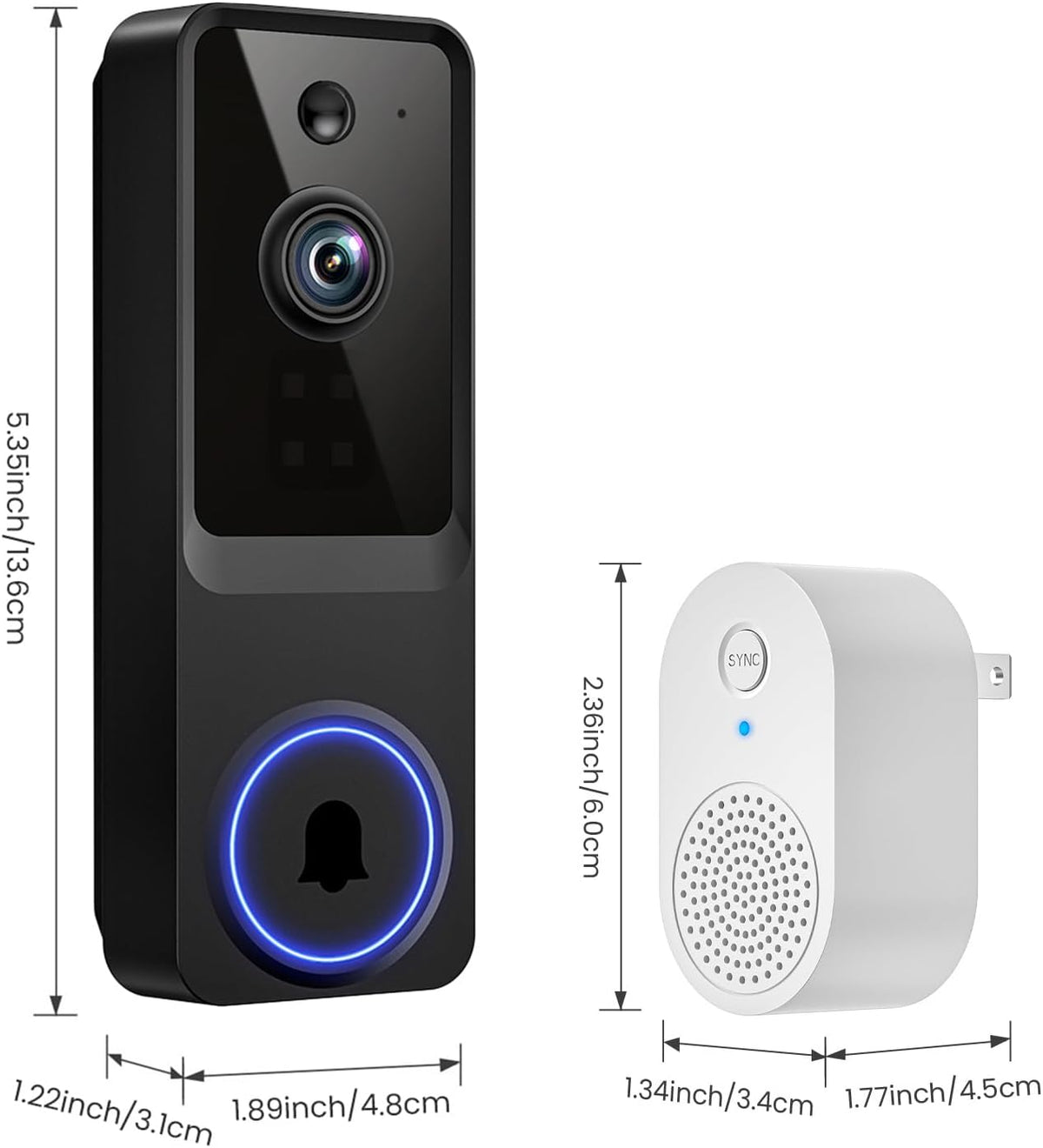 Soranari Wireless Video Doorbell Camera,1080P FHD with Motion Detection