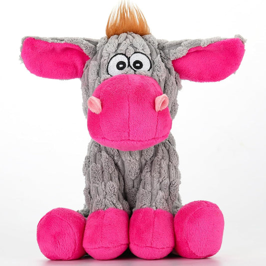 Loncoldy Plush Chew Toys for Large Dogs, Tough Crinkle Stuffed Animal Squeaky Interactive Toys for Small Medium Large Dogs, Keep Them Busy, Big Pet Toys