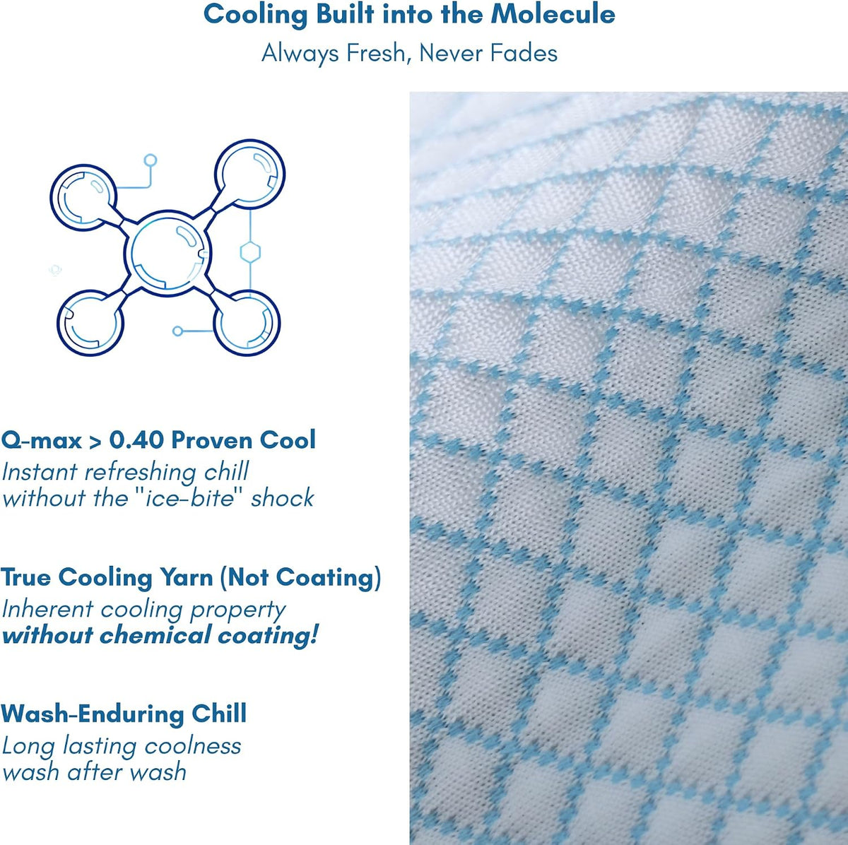 Petfelix Frostease Dog Cooling Mat, Cooling Dog Bed and Cooling Pad for Dog and Cat with Qmax 0.4 Yarn, Breathable 3D Airflow Layers, Machine Washable Non Slip Base for Pets, Blue, S, 20''*16''