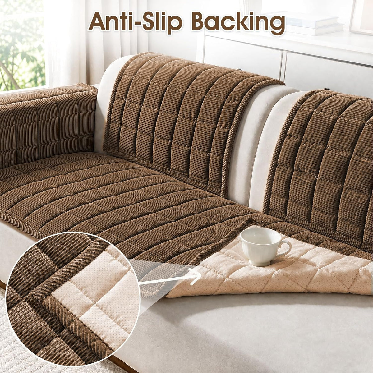 Couch Cover for Dogs Non-Slip Pet Couch Cover for Sofa Plush Protector