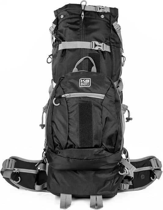 K9 Sport Sack Kolossus - XXL, Black - the Big Dog Backpack - Ideal for Dogs 26-29” Long - Fully Adjustable Pet Carrier - Doubles as a Professional-Grade 60L Hiking Pack