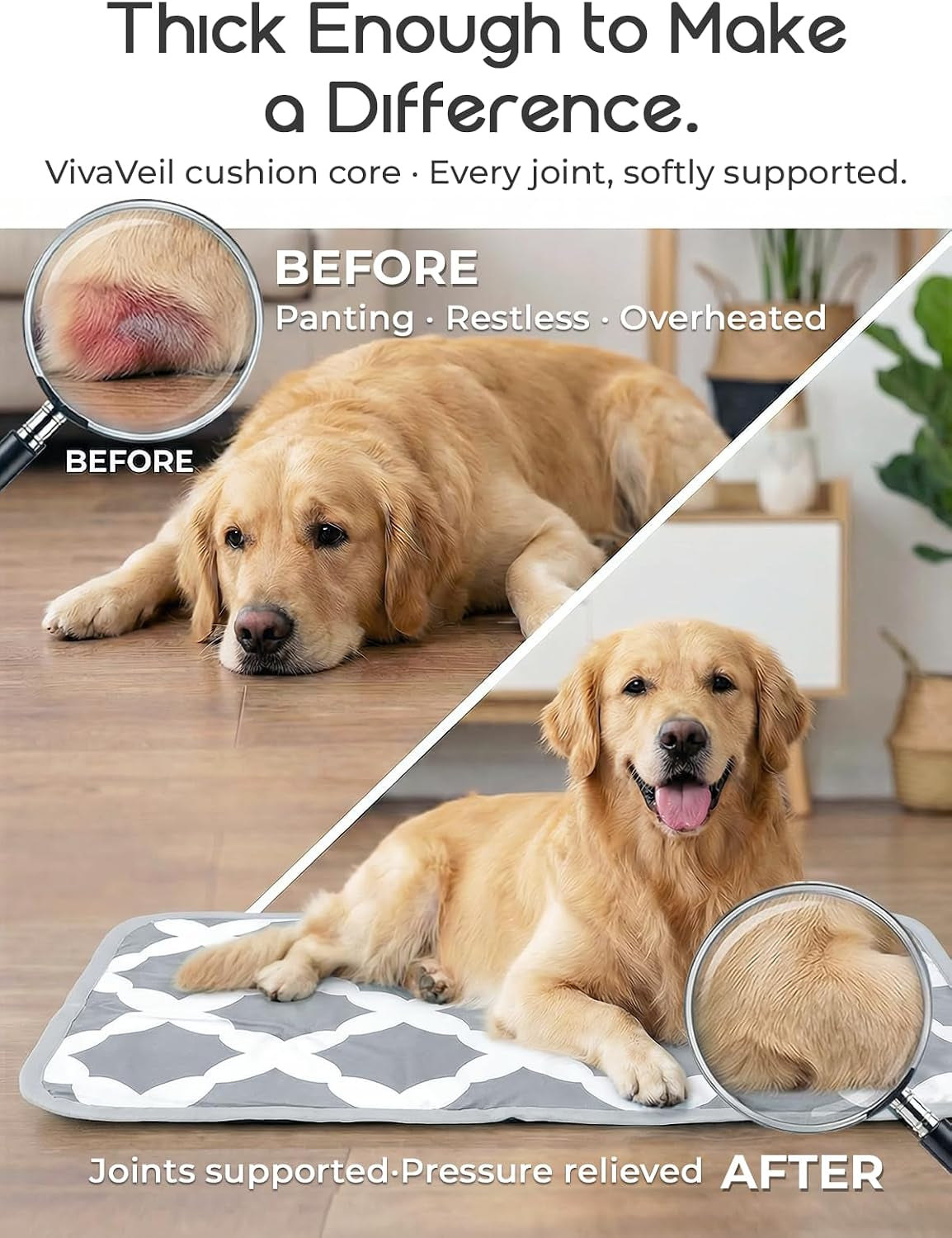 Furrybaby Cooling Mat for Dogs,Stylish Patterns,Self Cooling Indoor Outdoor